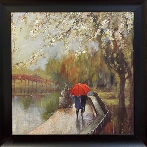 Vintage Framed Painting 41X41 (104X104cm)